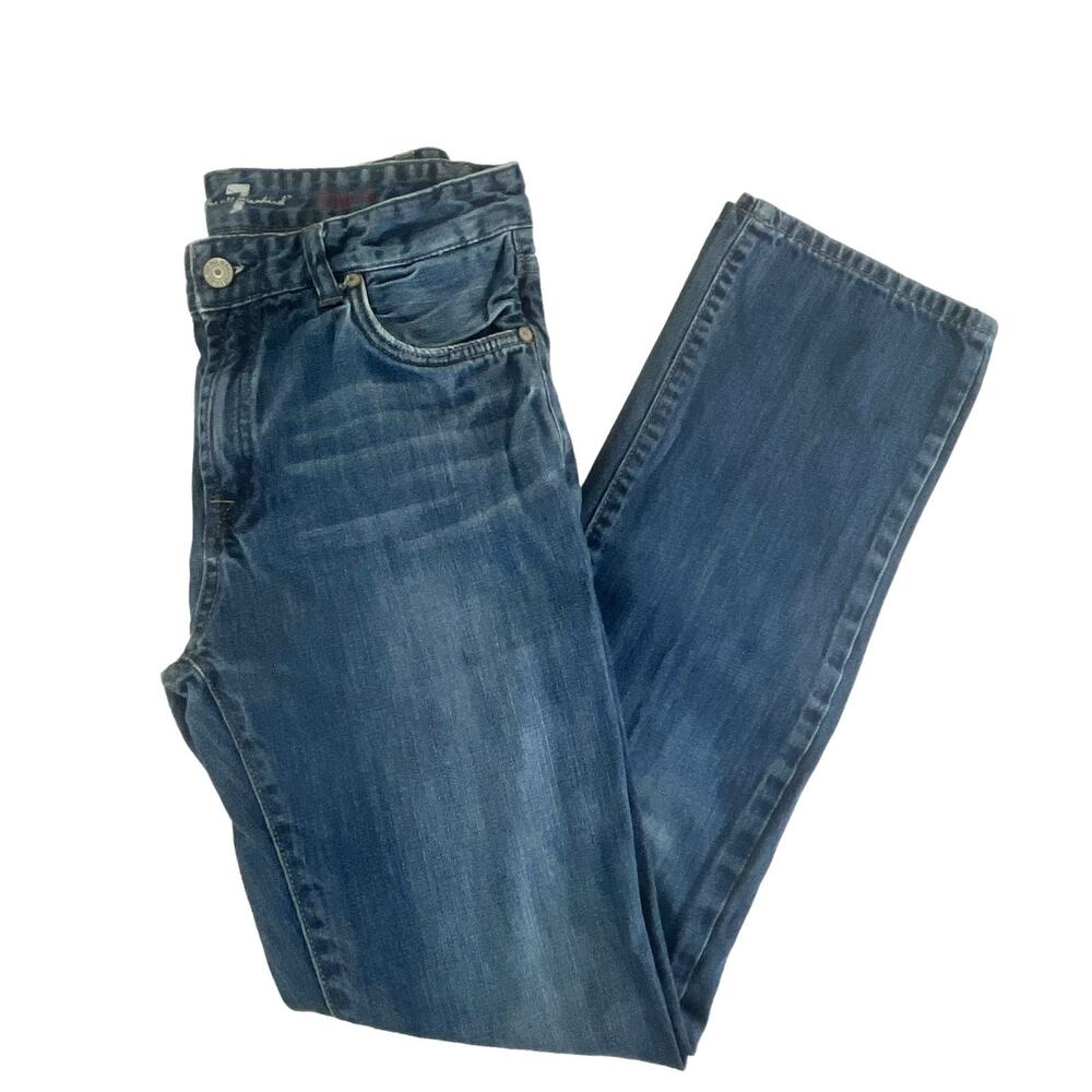 7 For All Mankind Slimmy Jeans Sz 16 Youth Boys Straight Leg Blue 5 Pocket